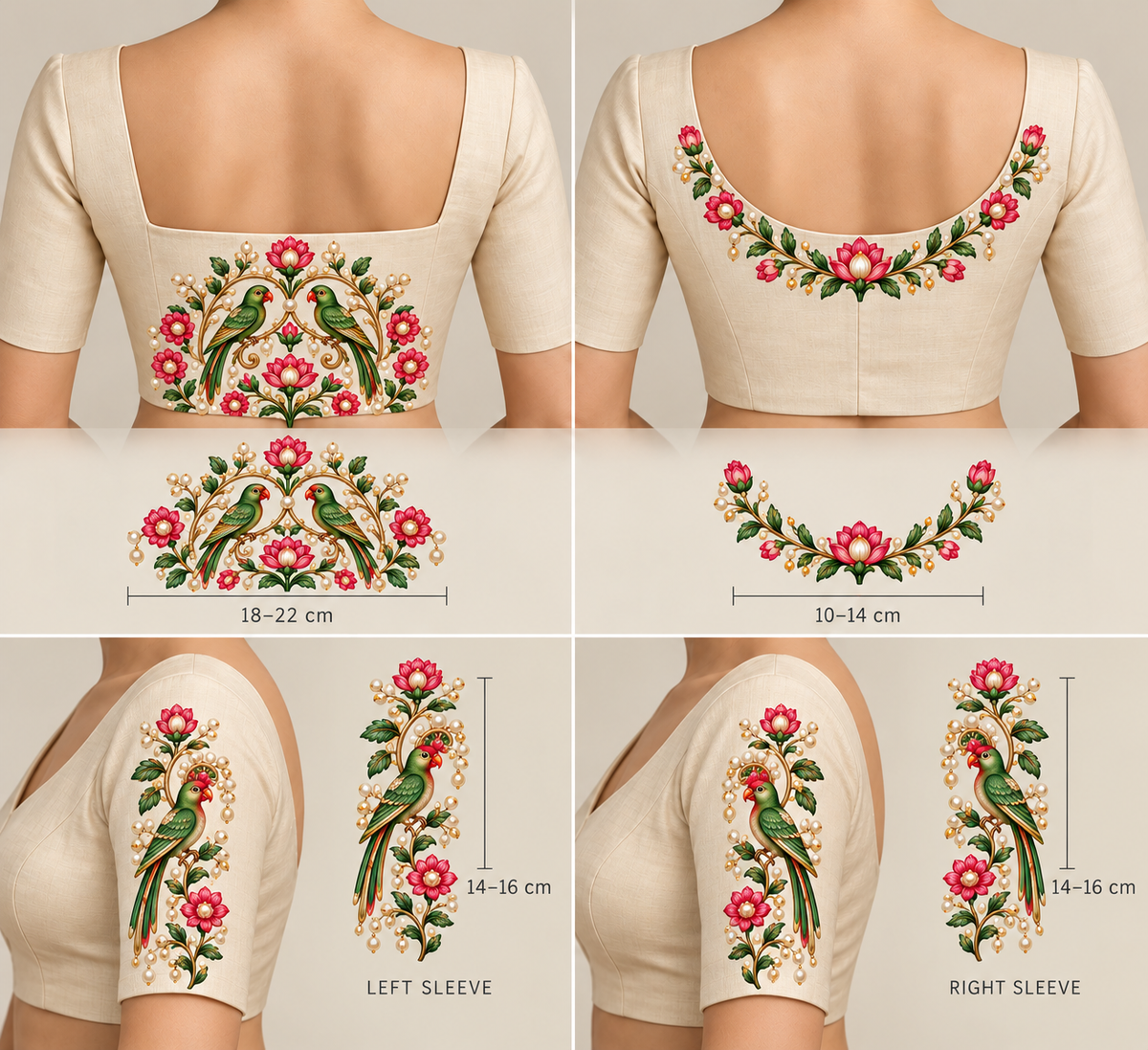Parrot & Bloom Design 2 - DTF Sticker