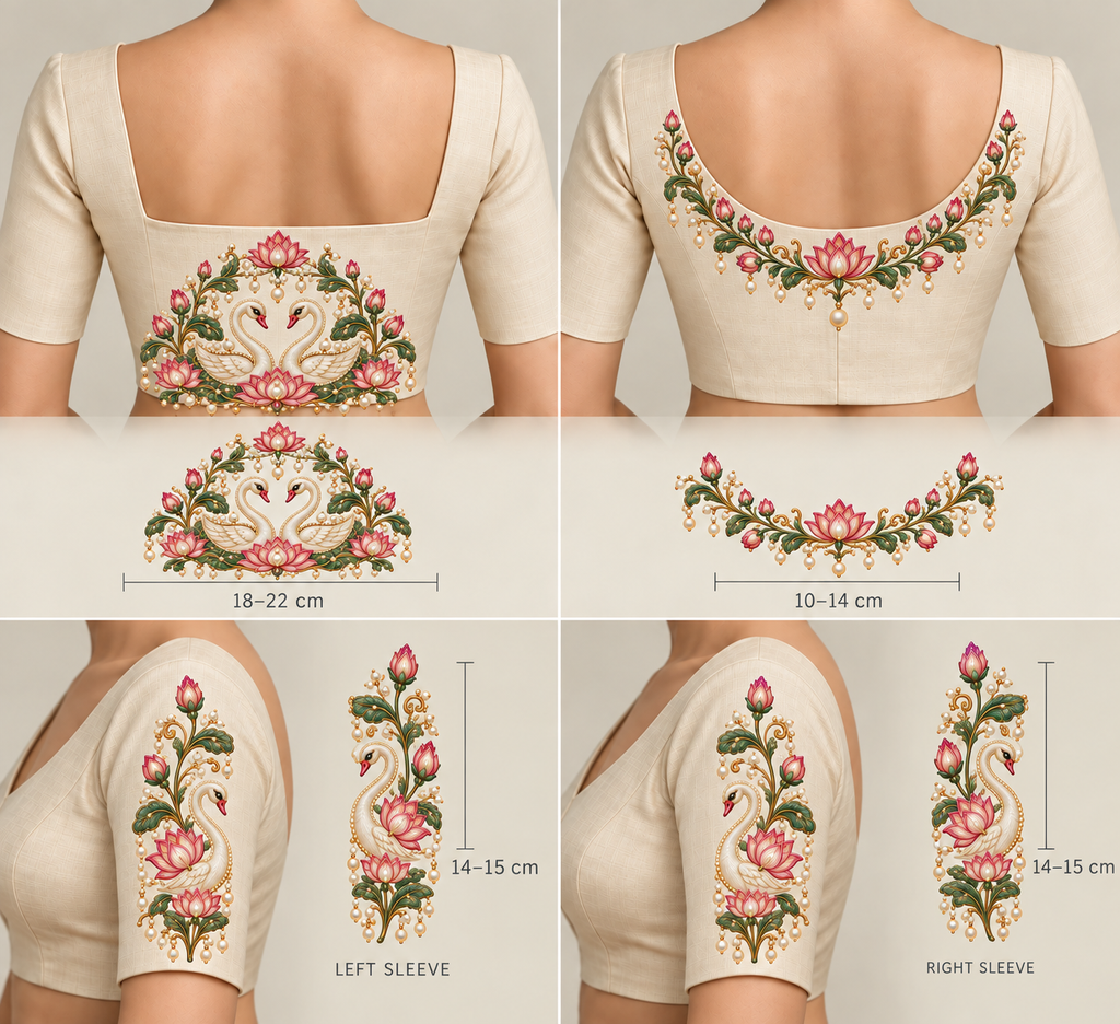 Swan and Lotus design 2 - DTF Sticker